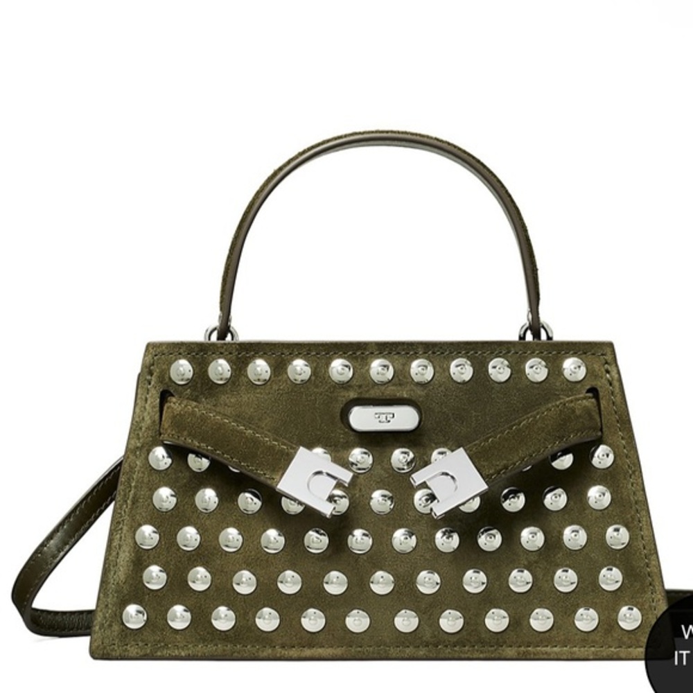 Tory Burch Studded Suede Top Handle Bag